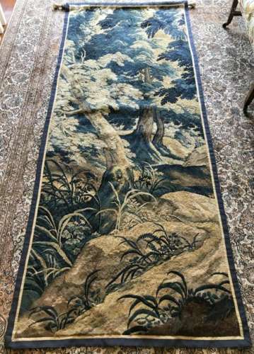 Antique 18th C Flemish Belgian Landscape Tapestry