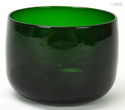 Antique English Bristol Green Glass Bowl c. 1800's