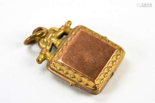 Antique Gold Filled Locket Necklace Pendant