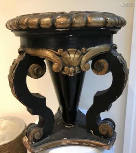 Italian Baroque Hand Carved Planter Pedestal