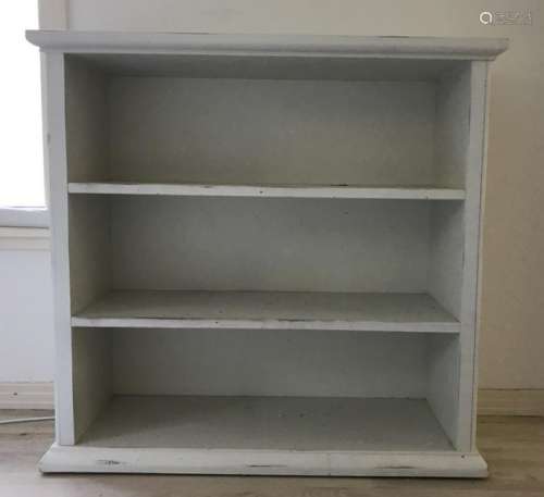 Contemporary White Painted Bookcase