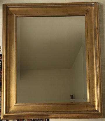 Neoclassical Style Gold Leaf Rectangular Mirror
