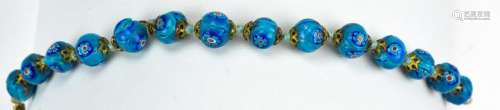 Circa 1960s Murano Art Glass Bead Bracelet