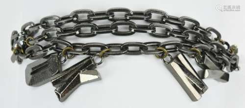 DKNY Gunmetal Finish Bracelet