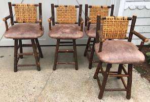 4 Old Hickory Style Armchairs