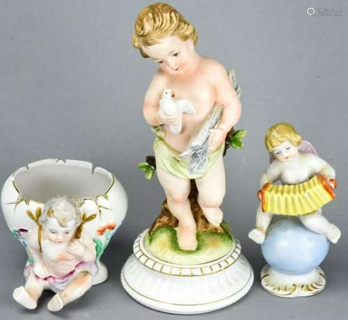 Collection of Porcelain Putti Figurines