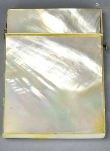 Antique 19th C Mother of Pearl Card Case