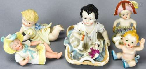 Collection Antique Porcelain Baby Figures Japan