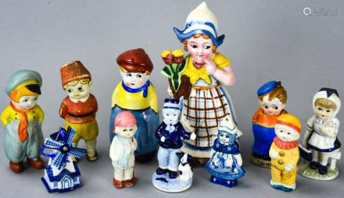 Vintage Dutch Holland Themed Porcelain Figurines
