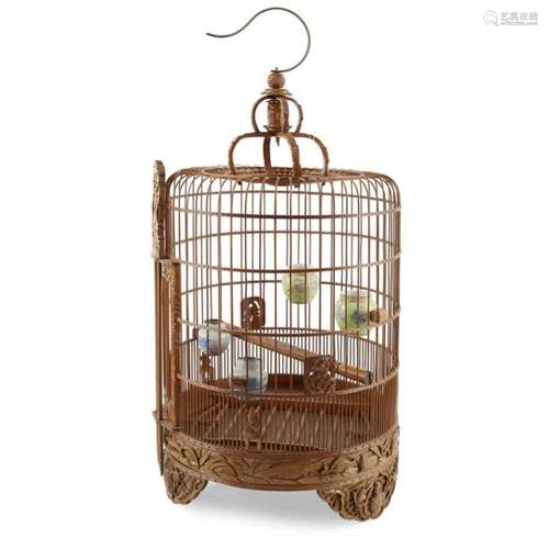 BAMBOO BIRD CAGE 20TH CENTURY