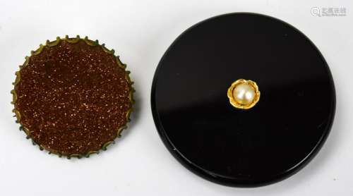 14kt Yellow Gold Pearl Onyx & Goldstone Jewelry