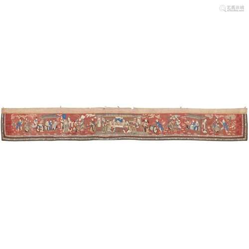 EMBROIDERED ‘WEDDING CELEBRATION' BANNER LATE QING DYNASTY-REPUBLIC PERIOD, 19TH-20TH CENTURY