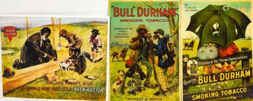 Bull Durham Tobacco, Keen Kutter Vintage Ad Boards