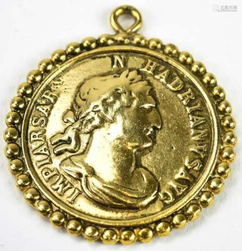 Vintage Roman Style Coin Necklace Pendant