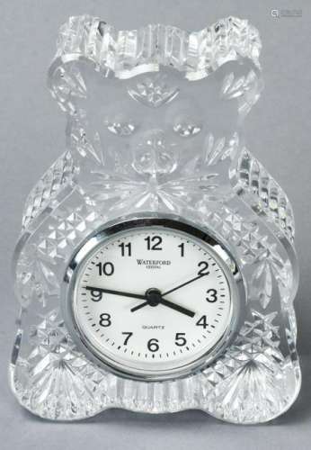 Waterford Teddy Bear Crystal Clock Quartz