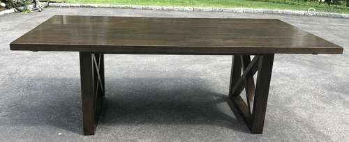 Contemporary Craftsman Style Mahogany Dining Table