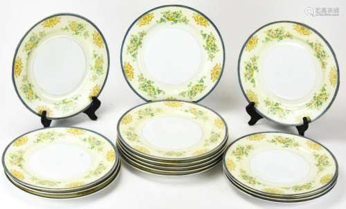 Vintage Meito China Montrose 14 Dinner Plates