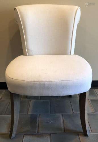 Upholstered Rolled Back Upholstered Slipper Chair