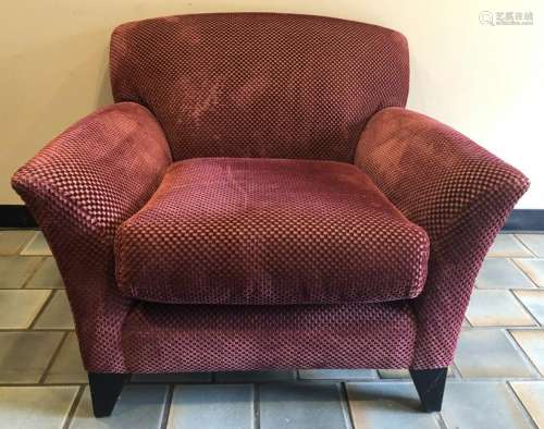 Custom Fabric Art Deco form Upholstered Armchair