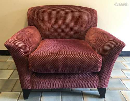 Custom Fabric Art Deco form Upholstered Armchair