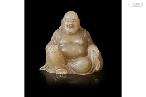 SOAPSTONE CARVING OF BUDAI QING DYNASTY, 18TH