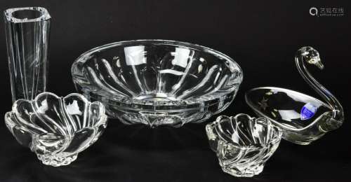 Lot of Crystal Decorative Objects Incl Orrefors