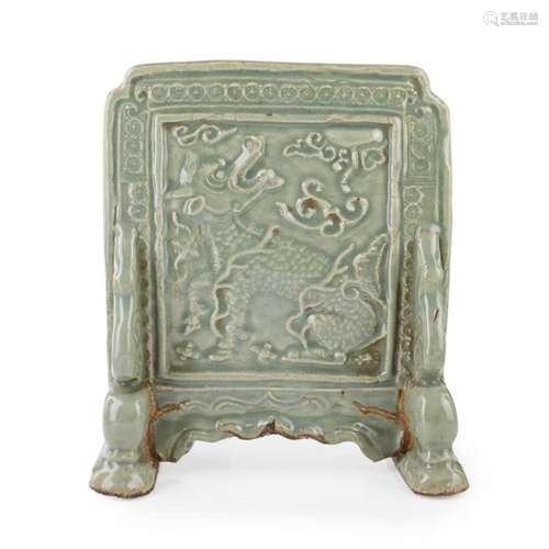 LONGQUAN CELADON TABLE SCREEN MING DYNASTY