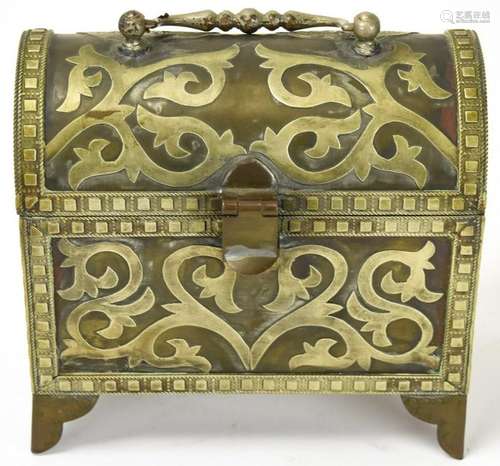 Vintage Decorative Brass Metal Work Box