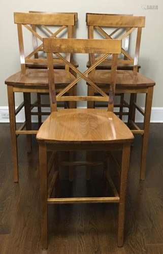 5 Contemporary Sheraton Style Bar / Counter Stools