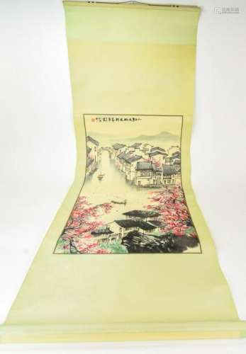 Chinese Suzhou Canal Scroll Painting