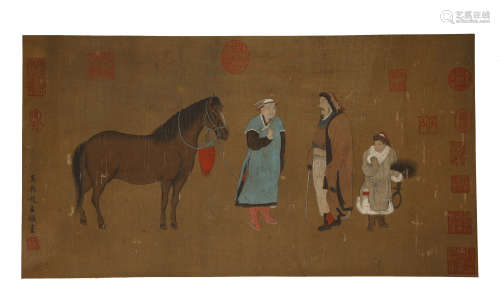 Zhao Mengfu, Figures and Horse Painting