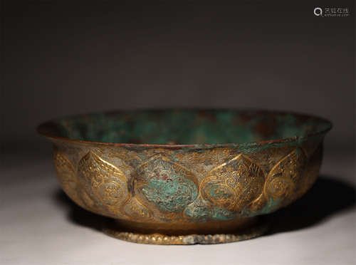 Gilt Bronze Lotus Petal Bowl
