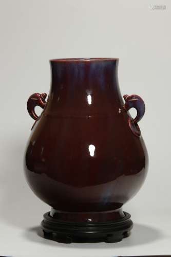 Middle of Qing Dyanasity, Flambed Glazed  Vase