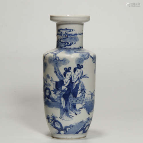 Qing Dynasity, Blue and White Yin Yin Vase
