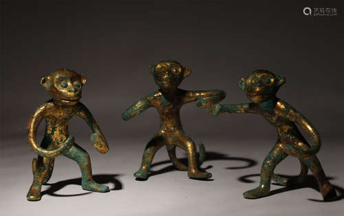 Gilt Bronze Monkey