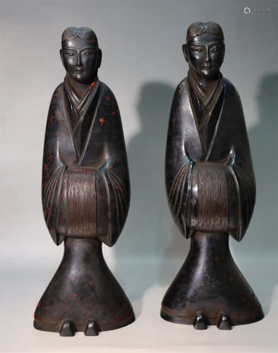 A Pair of Laquer Maids