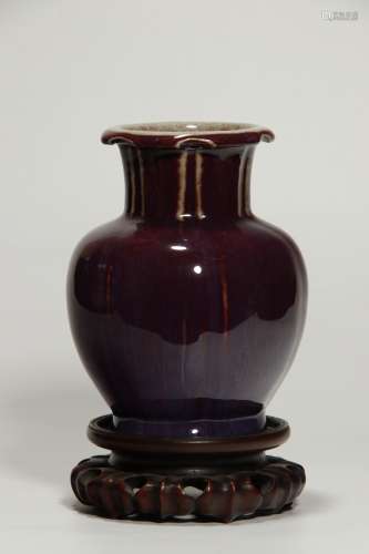Qing Dynasity, Flambed Glazed Vase