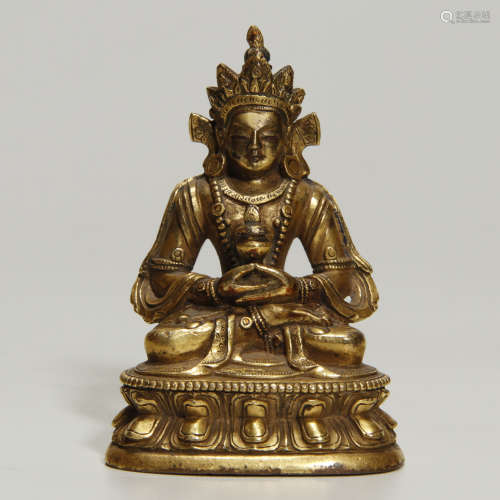 Qing Dynasity, Gilt Bronze Buddha