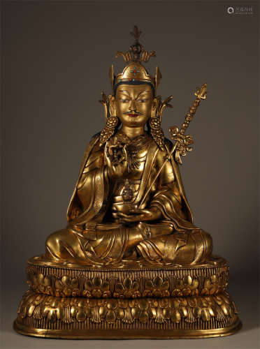 Gilt Bronze Sitting Buddha Statue
