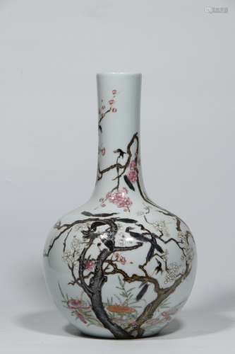 Fmaille Rose  Tianqiu Vase