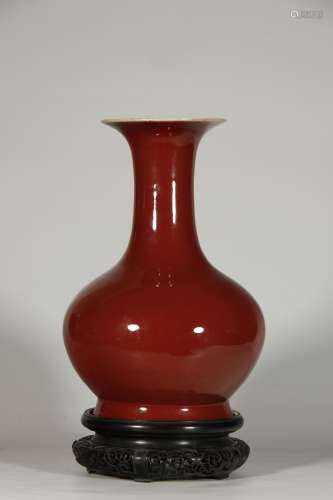 Qing Dynasity, Copper-Red-Glazed Vase