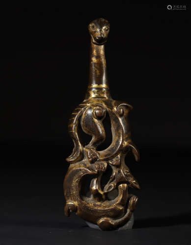 Gilt Bronze Belt Hook