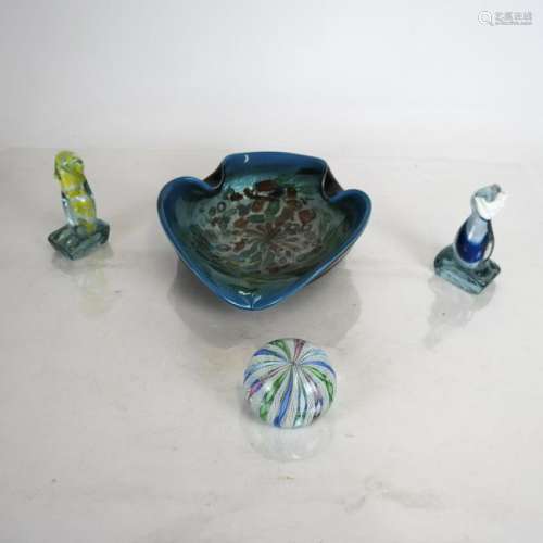 Four Italian Glass Objects