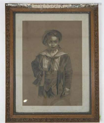 G. FITCH: Young Sailor - Gouache