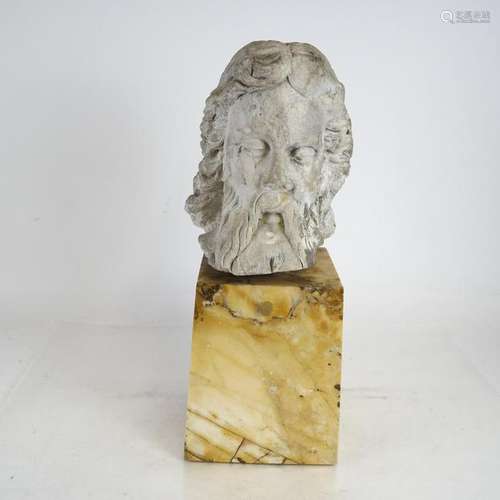 15th Century Stone Head of Christ