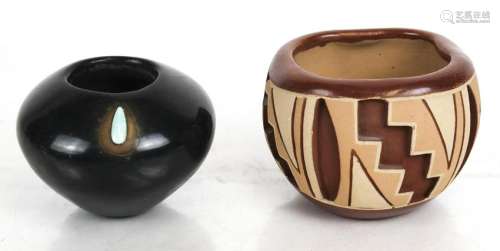 Two Santa Clara-Style Bowls/Vessels