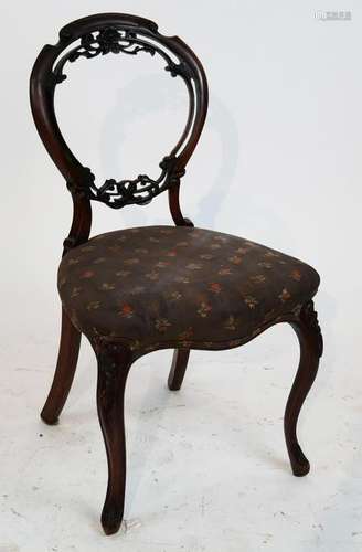 French Carved Walnut Armchair