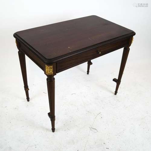 French Mahogany Louis XVI-Style Bureau Plat