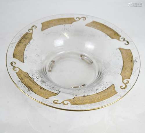 Glass Bowl with Gilt Decoration