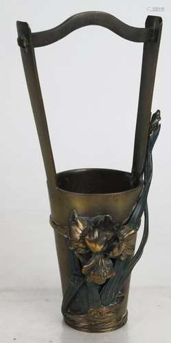 Japanese Meiji Period Cast Bronze Water Pail